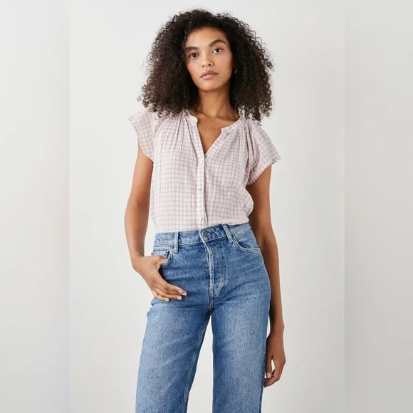 Rails Alena Top in Soft Rose Check (L) - Picture 14 of 14